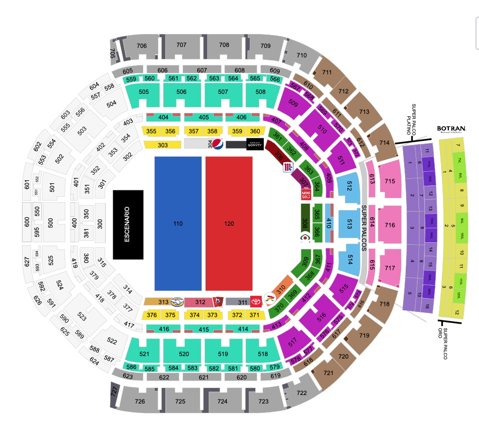 mapa Arena CDMX