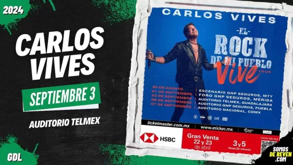 CARLOS VIVES EN GUADALAJARA AUDITORIO TELMEX 2024