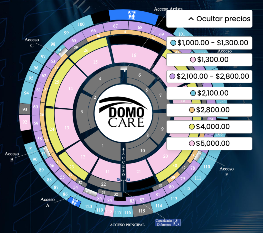 CARÍN LEÓN EN DOMO CARE MONTERREY 2025 precios