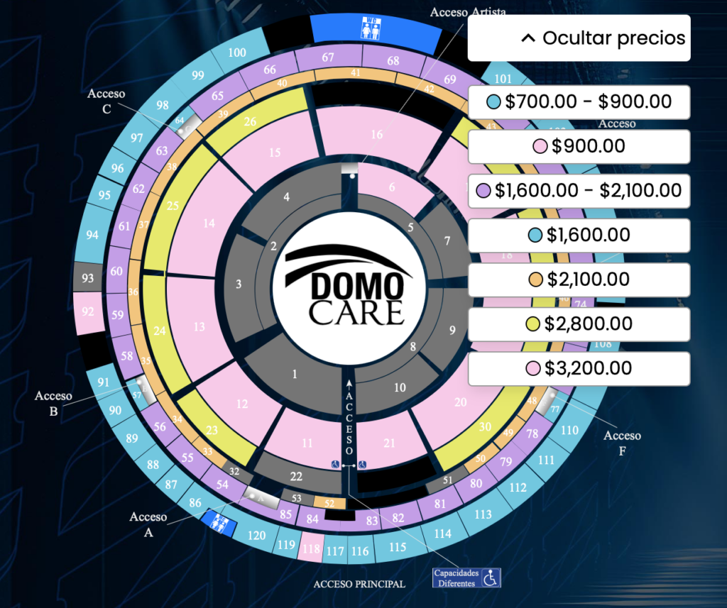 BANDA MS EN DOMO CARE MONTERREY 2025 precios