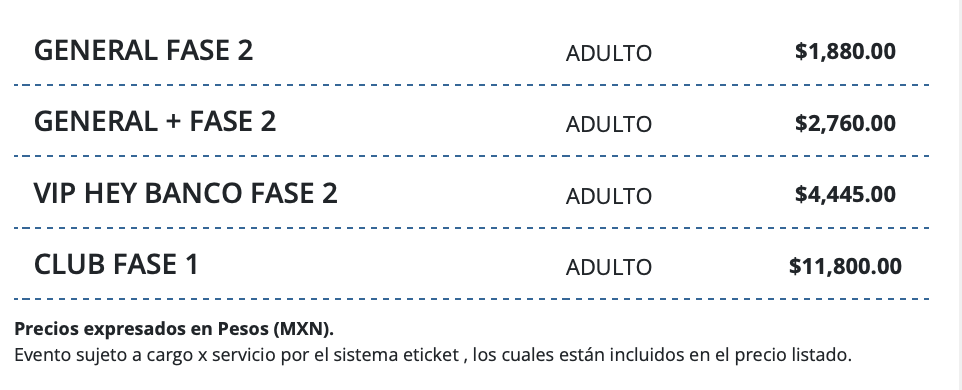 RESUENA DOS EQUIS EN PUEBLA 2025 FORO CHOLULA precios