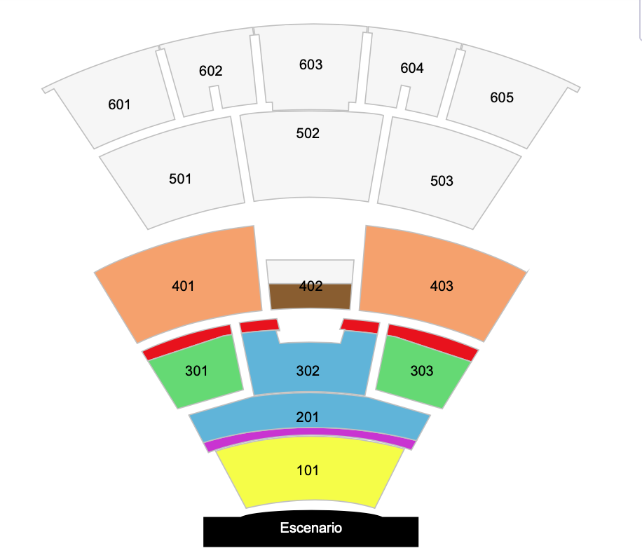 mapa auditorio metropolitano