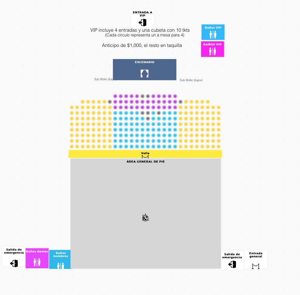 mapa general show center