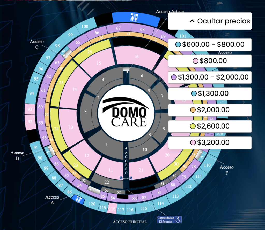 GLORIA TREVI EN DOMO CARE MONTERREY 2025 precios