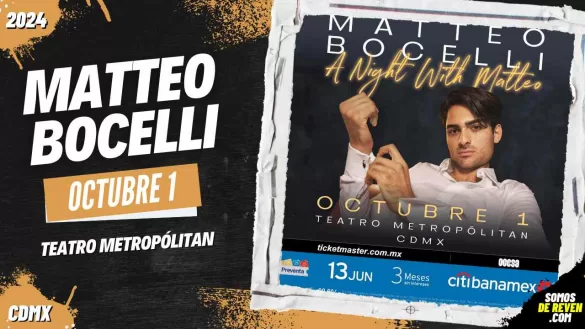 MATTEO BOCELLI EN CDMX TEATRO METROPÓLITAN 2024