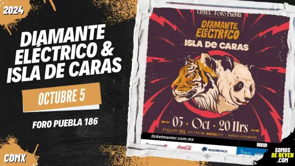 DIAMANTE ELÉCTRICO & ISLA DE CARAS EN CDMX FORO PUEBLA 186 2024