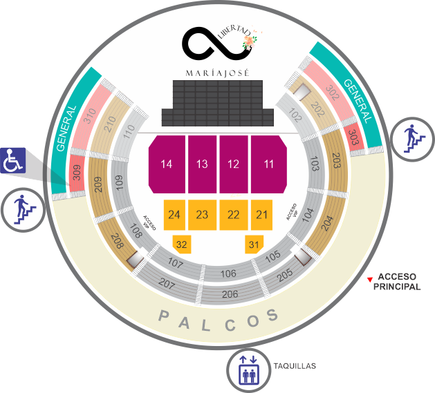 MARÍA JOSÉ EN TORREÓN 2025 COLISEO CENTENARIO mapa