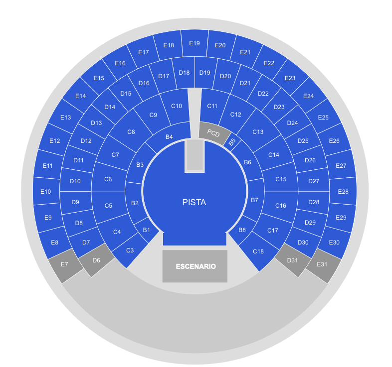 mapa palacio de los deportes