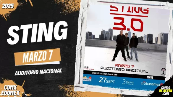 STING EN CDMX AUDITORIO NACIONAL 2025