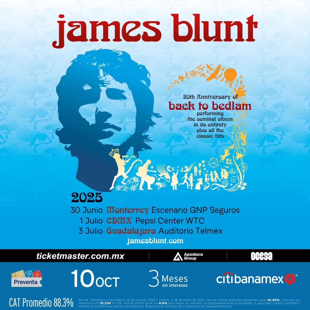 JAMES BLUNT EN MEXICO 2025