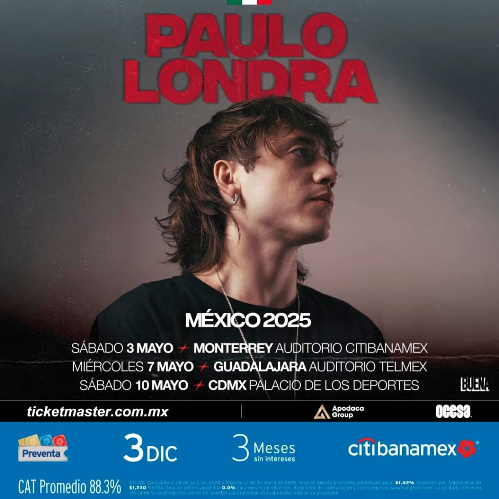 PAULO LONDRA EN MEXICO 2025