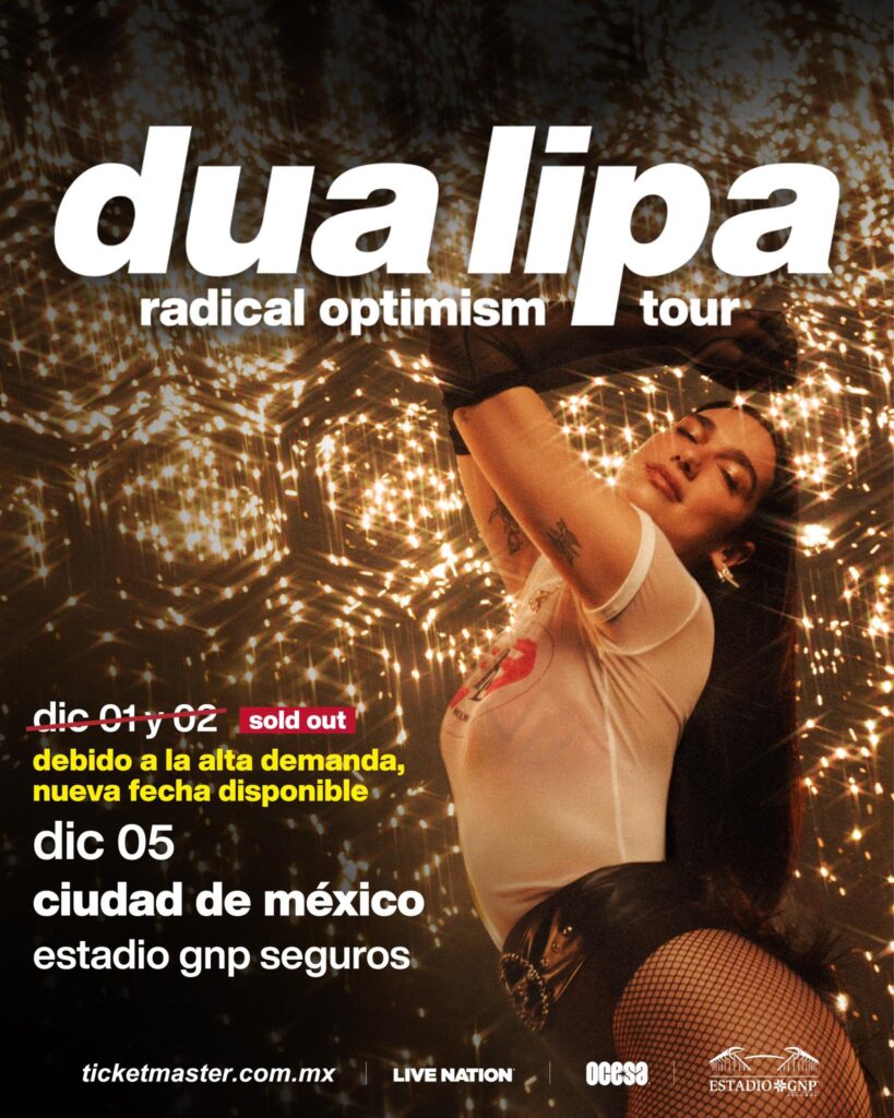 DUA LIPA EN CDMX 2025 ESTADIO GNP SEGUROS