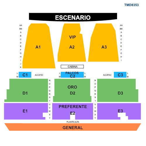 mapa TEATRO MANUEL DOBLADO 2025