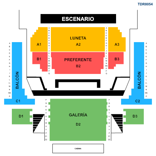 mapa TEATRO DE LA REFORMA 2025