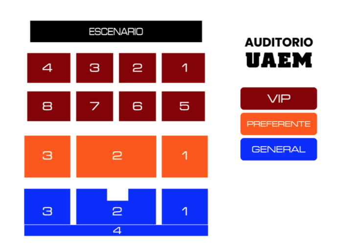 MAPA AUDITORIO DE LA UAEM 2025