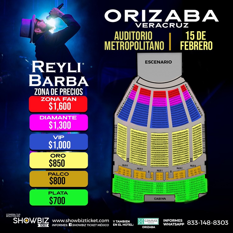 REYLI BARBA EN ORIZABA VERACRUZ AUDITORIO METROPOLITANO 2025