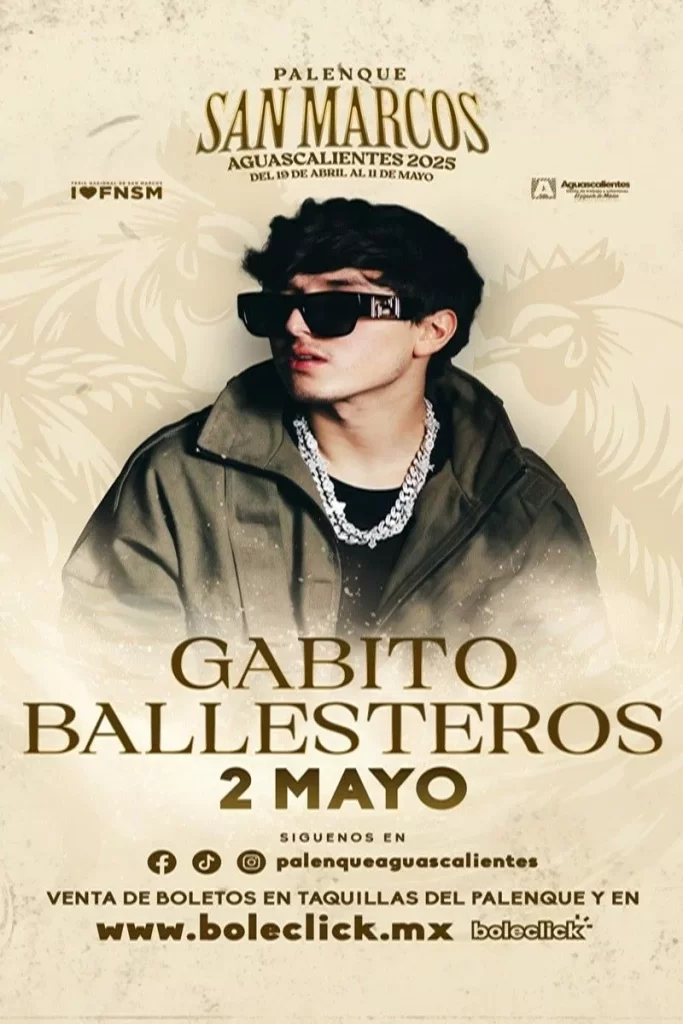 GABITO BALLESTEROS EN PALENQUE SAN MARCOS AGUASCALIENTES 2025