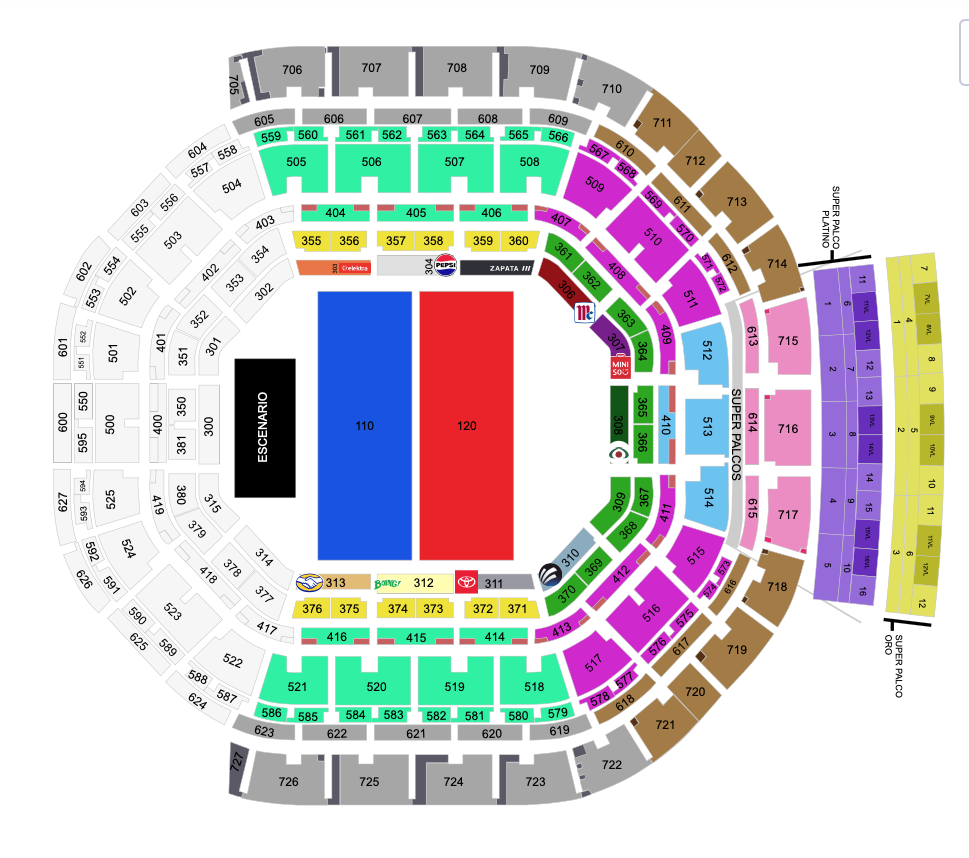 mapa Arena CDMX