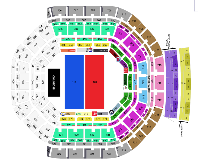 MAPA ARENA CDMX