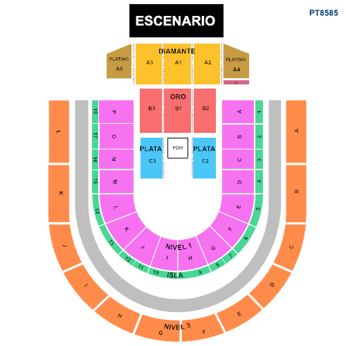 ALEJANDRO SANZ EN SAN LUIS POTOSÍ 2025 ARENA POTOSÍ MAPA