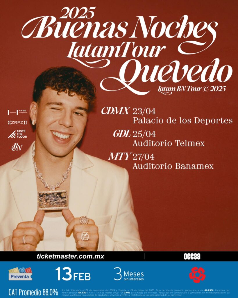 QUEVEDO EN CDMX 2025 PALACIO DE LOS DEPORTES