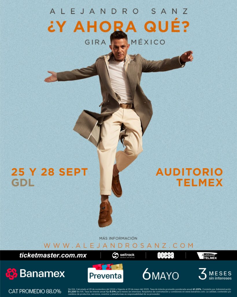 ALEJANDRO SANZ EN GUADALAJARA 2025 AUDITORIO TELMEX