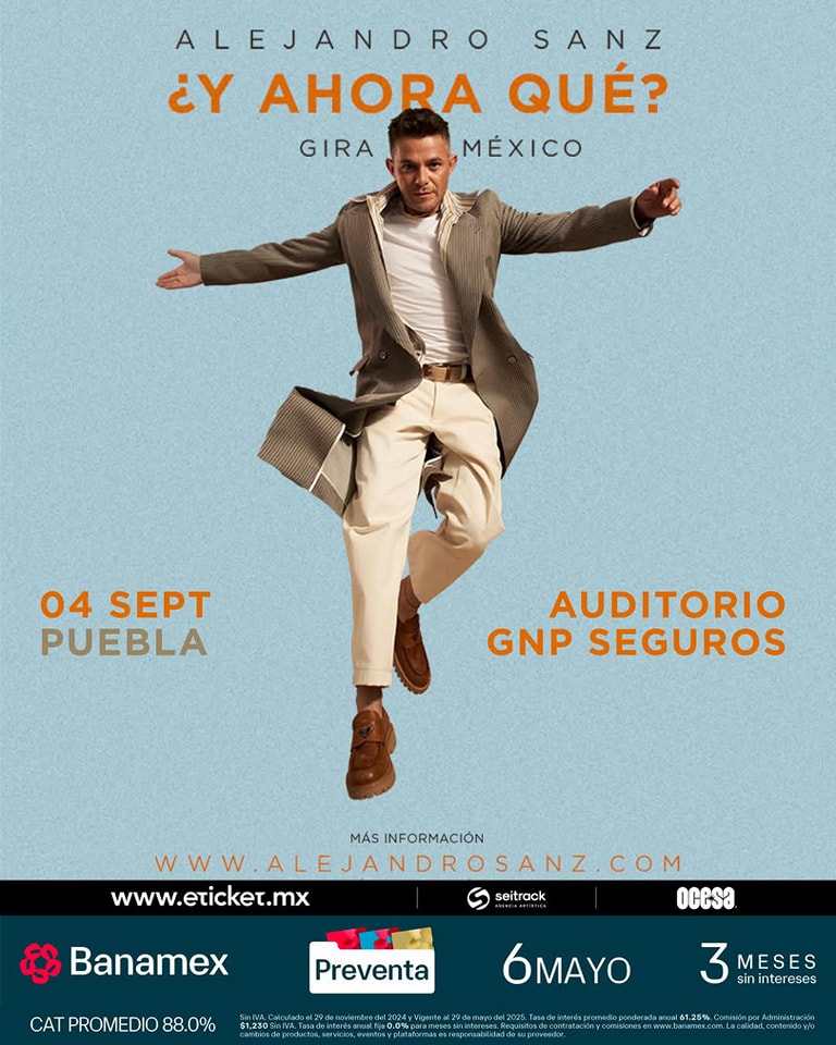 ALEJANDRO SANZ EN PUEBLA 2025 AUDITORIO GNP SEGUROS