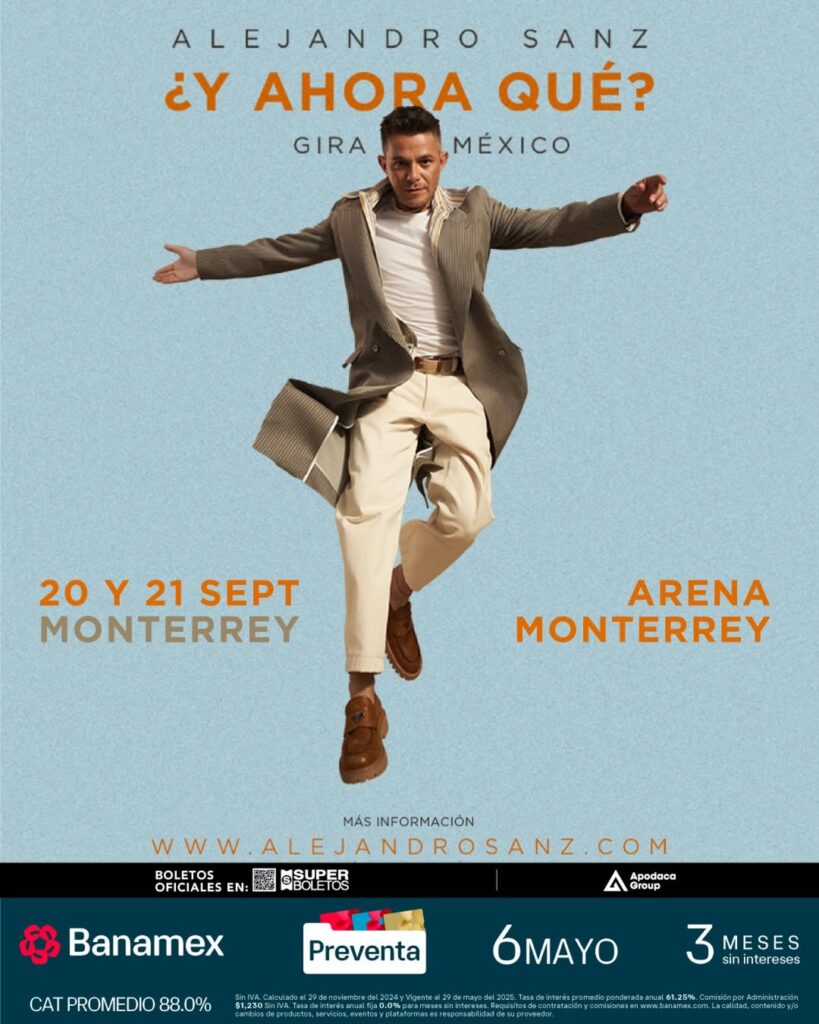 ALEJANDRO SANZ EN ARENA MONTERREY 2025