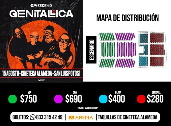 GENITALLICA EN SAN LUIS POTOSÍ 2025 CINETECA ALAMEDA