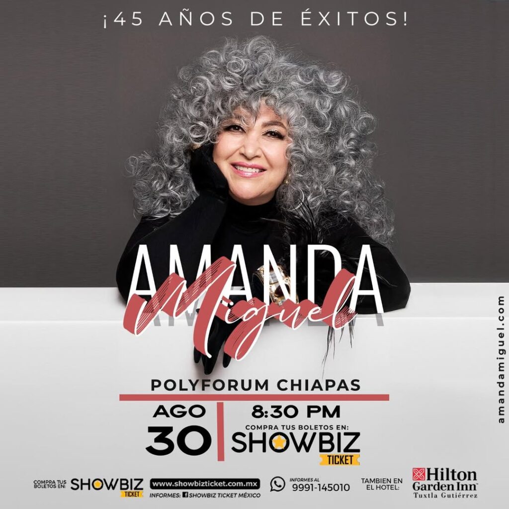 AMANDA MIGUEL EN TUXTLA GUTIÉRREZ 2025 POLYFORUM CHIAPAS