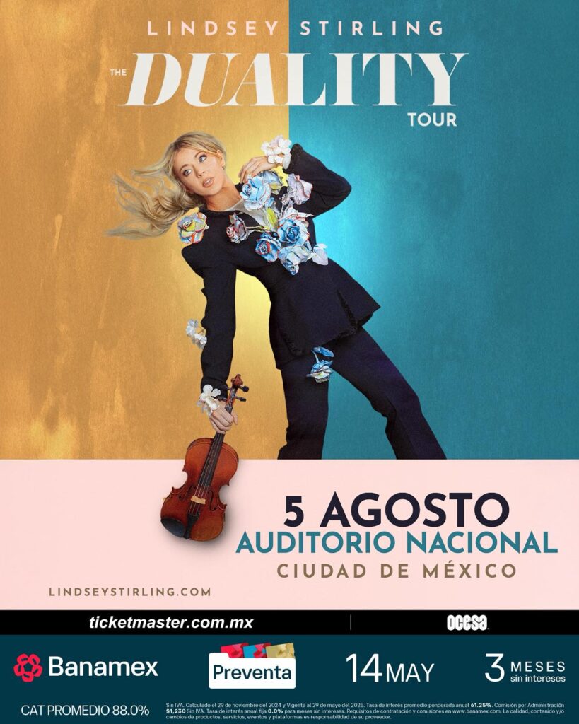 LINDSEY STIRLING EN CDMX 2025 AUDITORIO NACIONAL