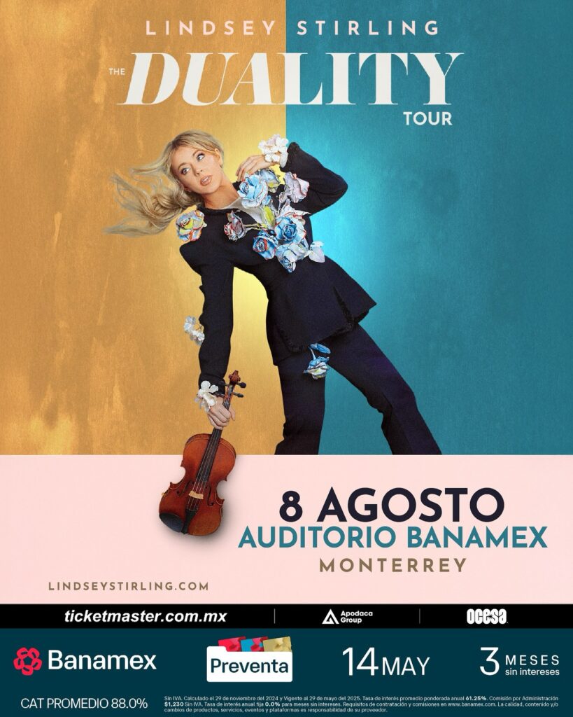 LINDSEY STIRLING EN MONTERREY 2025 AUDITORIO CITIBANAMEX