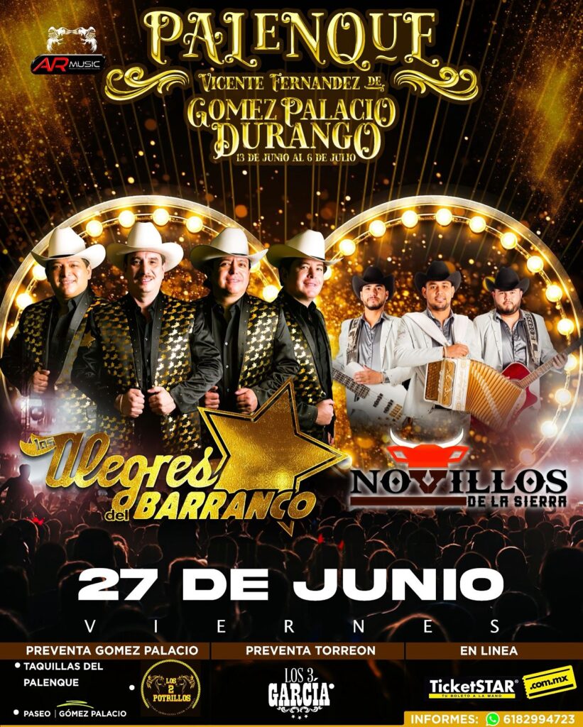 ALEGRES DEL BARRANCO Y NOVILLOS DE LA SIERRA EN PALENQUE GOMEZ PALACIO DURANGO 2025