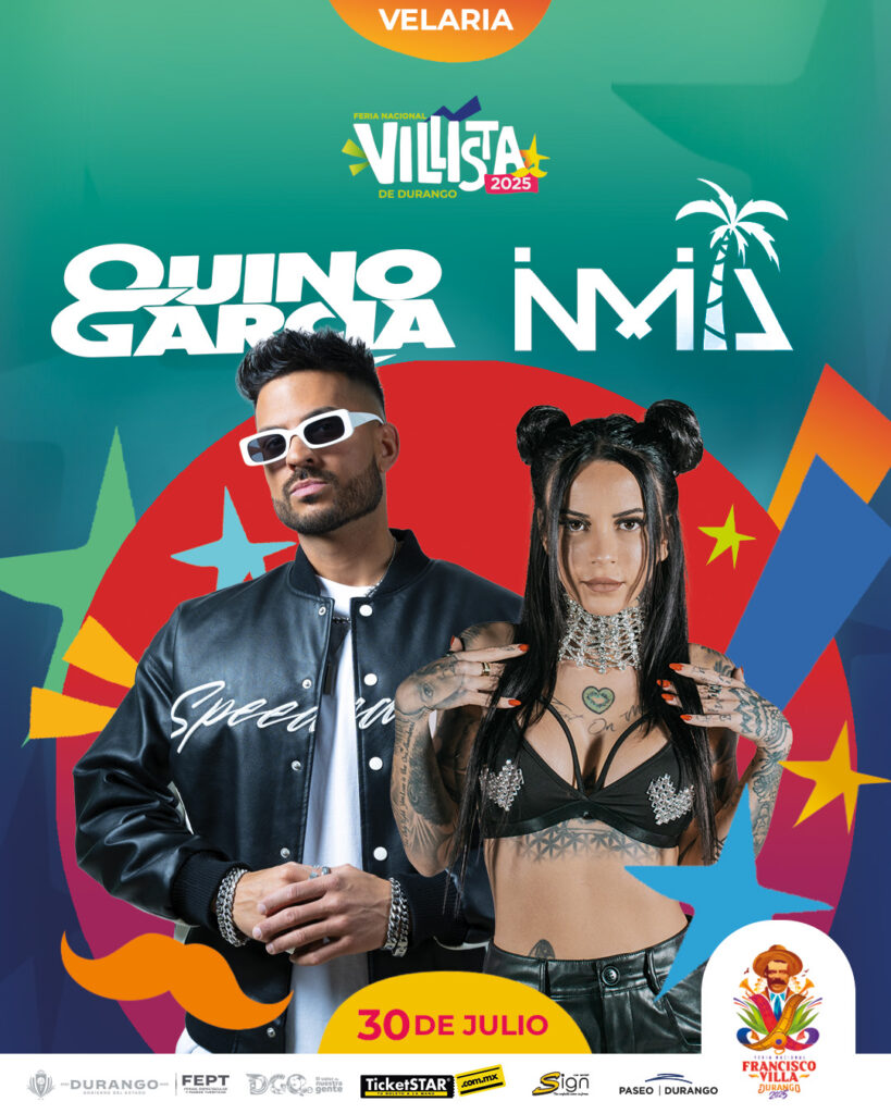 INMITA PALMERA Y QUINO GARCIA EN DURANGO 2025 FERIA LA VILLISTA