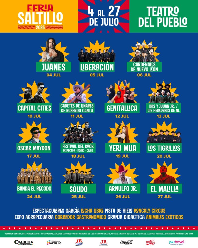 CARTELERA FERIA SALTILLO 2025