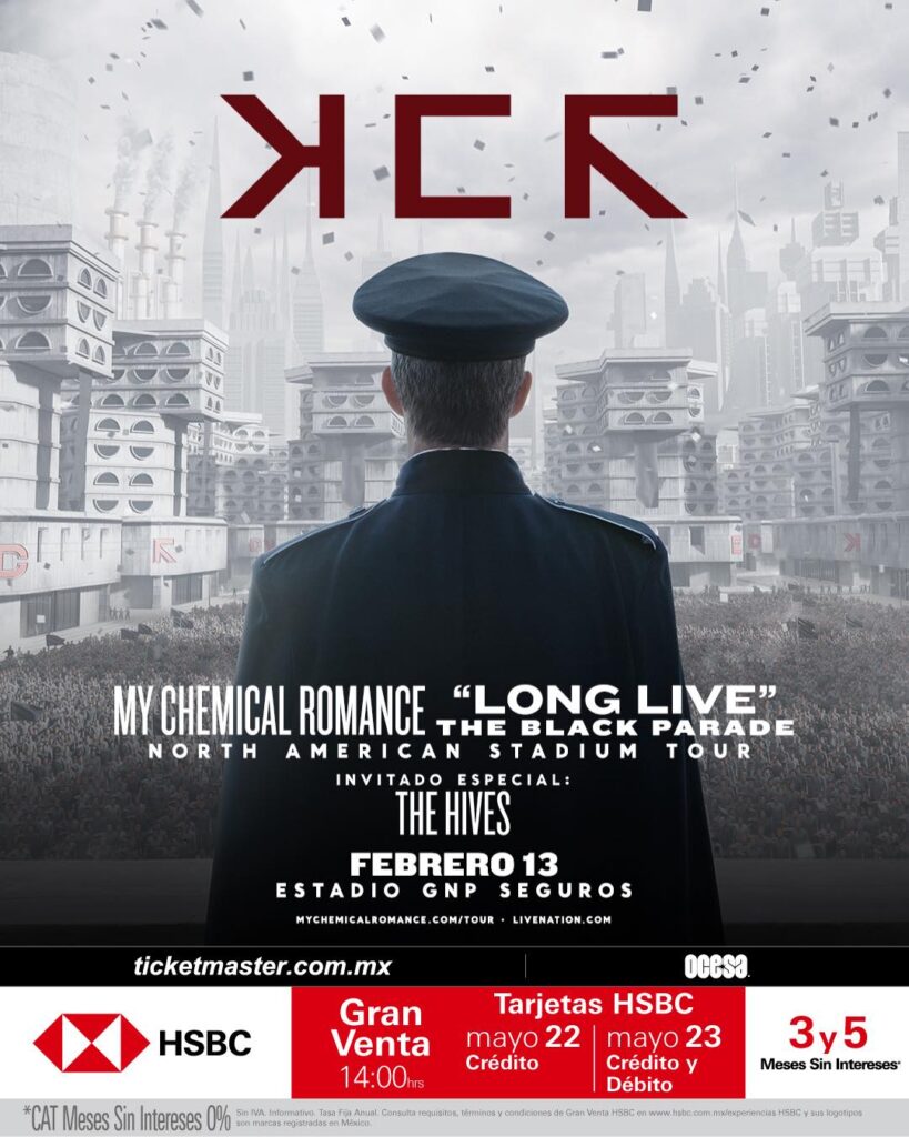 MY CHEMICAL ROMANCE EN CDMX 2026 ESTADIO GNP SEGUROS