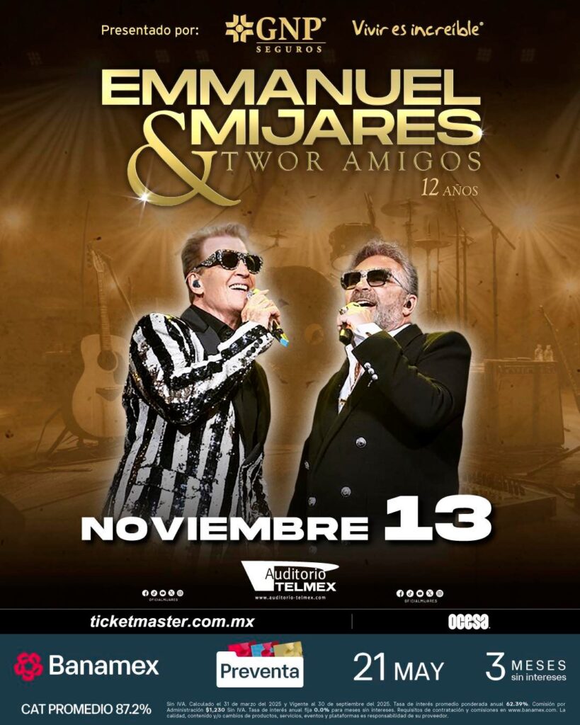EMMANUEL Y MIJARES EN GUADALAJARA 2025 AUDITORIO TELMEX