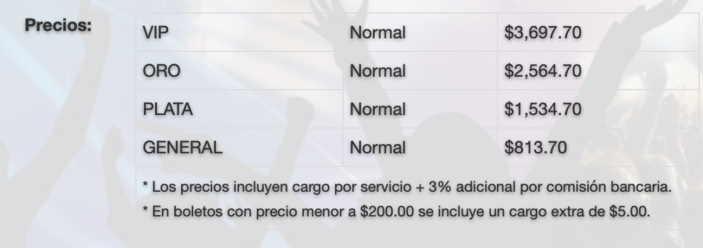 GLORIA TREVI EN PALENQUE GOMEZ PALACIO DURANGO 2025 PRECIOS