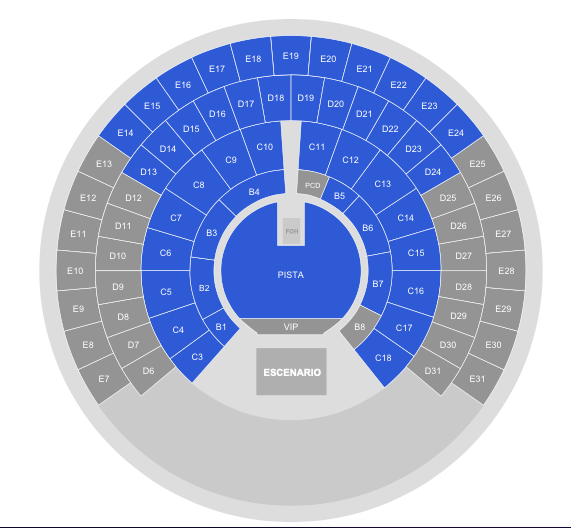 mapa palacio de los deportes