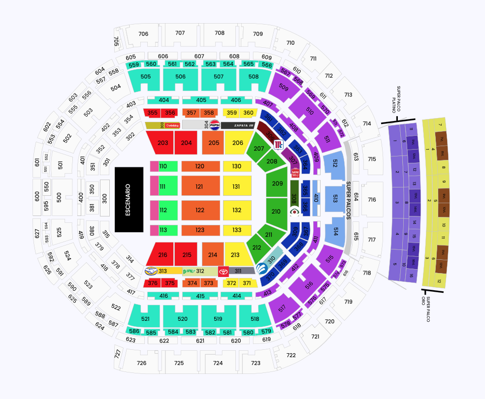 Mapa Arena CDMX