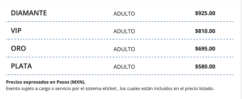 SEIS DE COPAS EN QUERÉTARO 2025 TEATRO METROPOLITANO precios