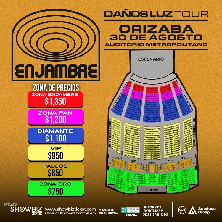ENJAMBRE EN ORIZABA 2025 AUDITORIO METROPOLITANO