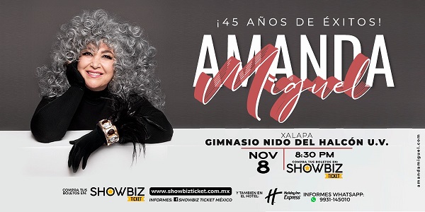 AMANDA MIGUEL EN XALAPA 2025 GIMNASIO NIDO DEL HALCÓN