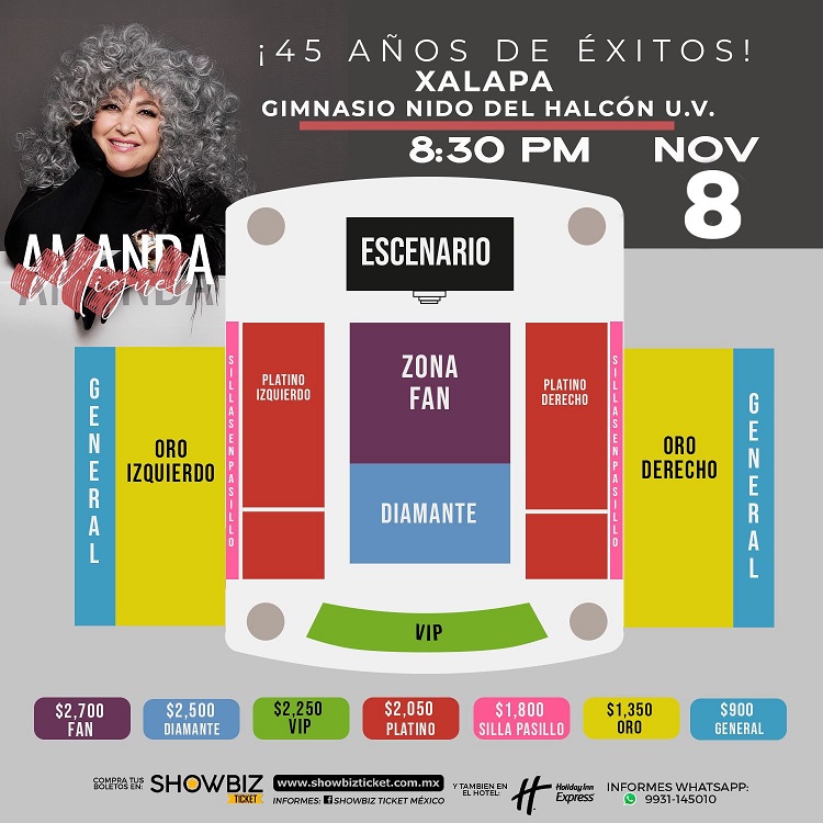 AMANDA MIGUEL EN XALAPA 2025 GIMNASIO NIDO DEL HALCÓN