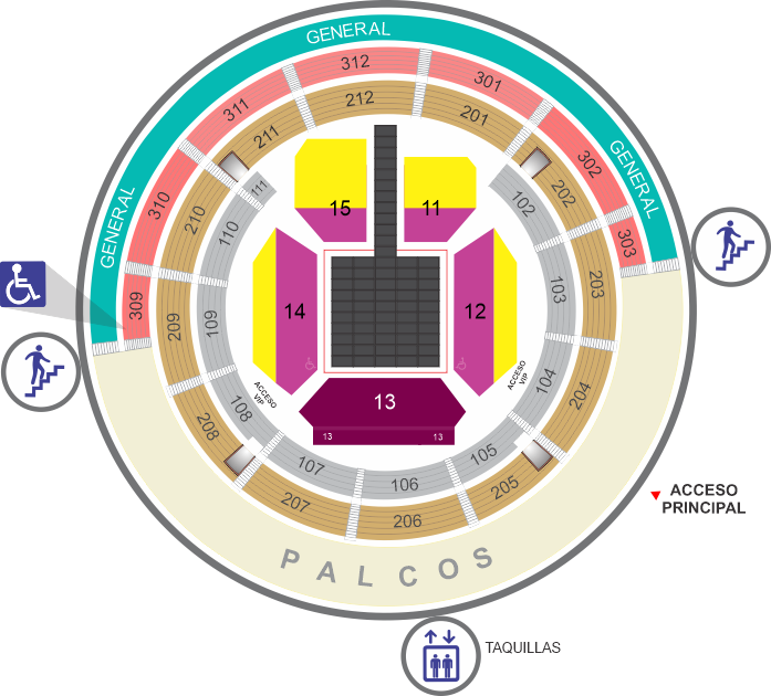 CONJUNTO PRIMAVERA EN TORREÓN 2025 COLISEO CENTENARIO MAPA