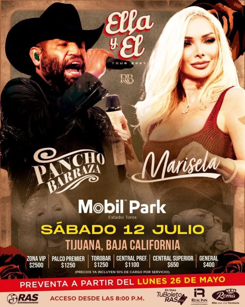 MARISELA Y PANCHO BARRAZA EN TIJUANA 2025 ESTADIO TOROS