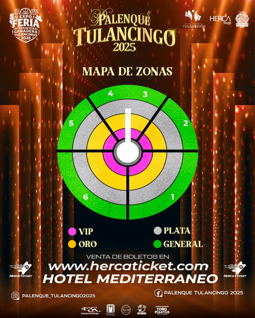 CHRISTIAN NODAL EN PALENQUE TULANCINGO 2025 HIDALGO mapa
