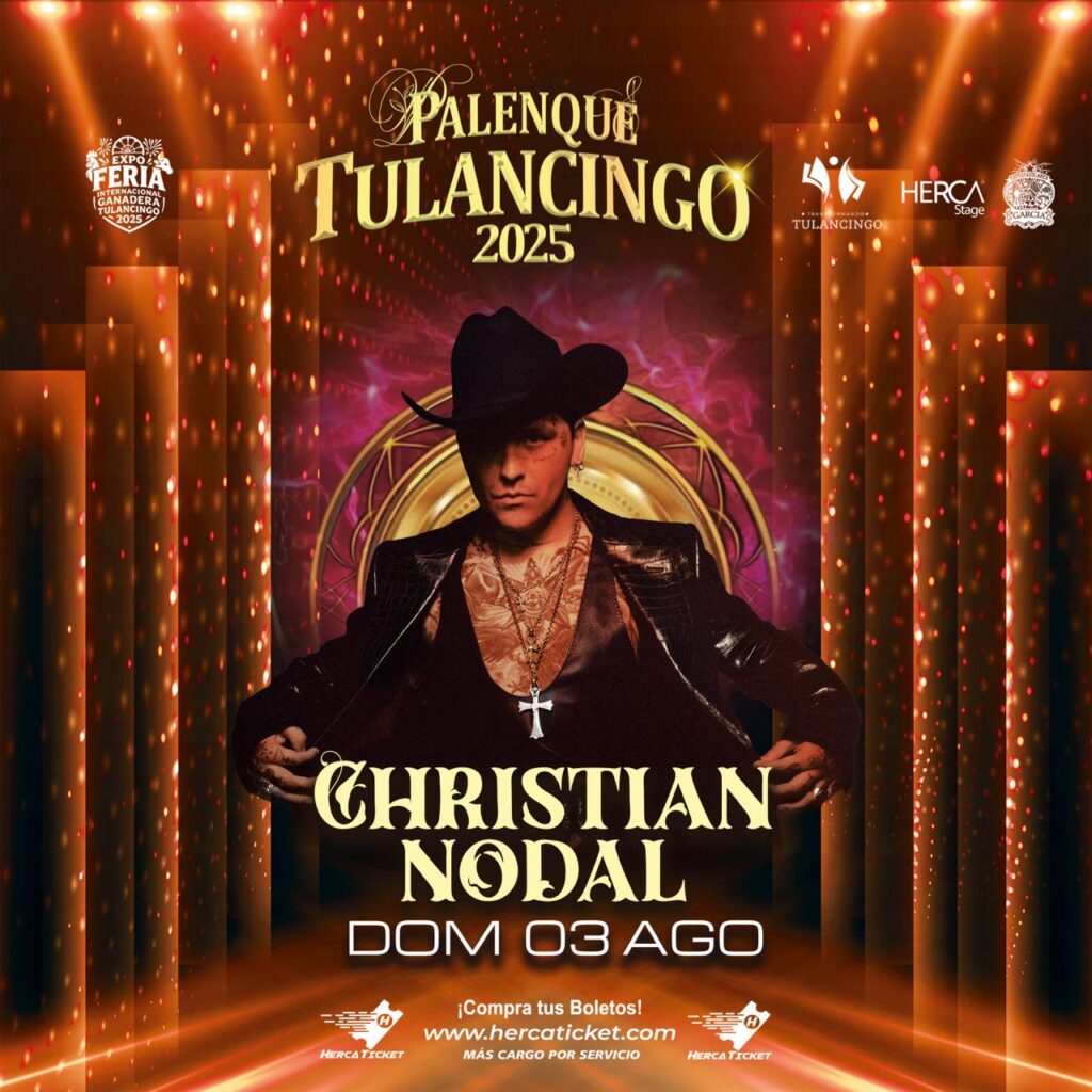 CHRISTIAN NODAL EN PALENQUE TULANCINGO 2025 HIDALGO